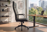 Bürostuhl LAZIO 49-59cm mit Wippfunktion Kunstleder schwarz