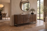 Sideboard ZEN CIRCLE 160cm 3D mango wood dark brown