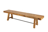 Bench FINCA 165cm pinewood vintage brown