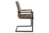 Cantilever chair OXFORD with armrests microfibre antique taupe