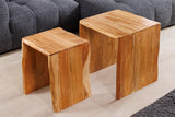 Side table MAMMUT 55cm  Set of 2 acacia wood natural
