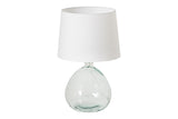 Table lamp CLASSIC 40cm white lampshade recycled glass