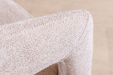 Chair BOUTIQUE beige brushed structured fabric w/ golden legs