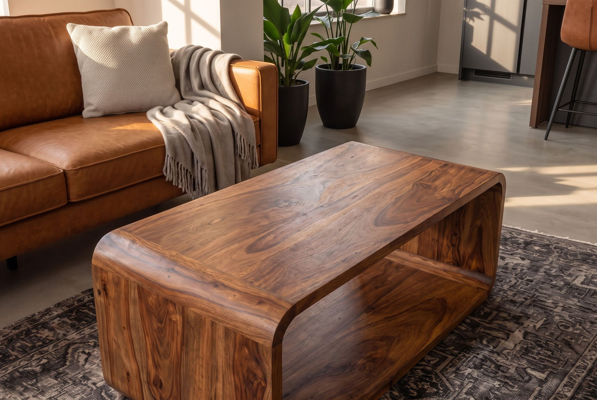 Couchtisch TV-Board CUBUS 100cm Sheesham Holz