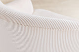 Stuhl EXTRAVAGANCIA beige Cord mit Armlehnen und champagnergoldenem Gestell