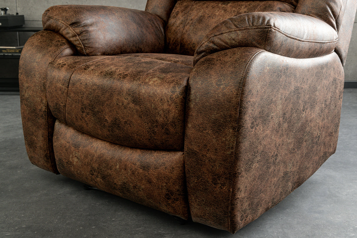 Cinema armchair HOLLYWOOD artificial leather antique brown