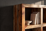 Regal MAKASSAR 180 cm, 8 offene Fächer, Sheesham-Holz, Finish: naturfarben rauchig
