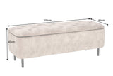 Sitzbanktruhe EN VOGUE 120cm mit Stauraum Samt dunkelgrün
