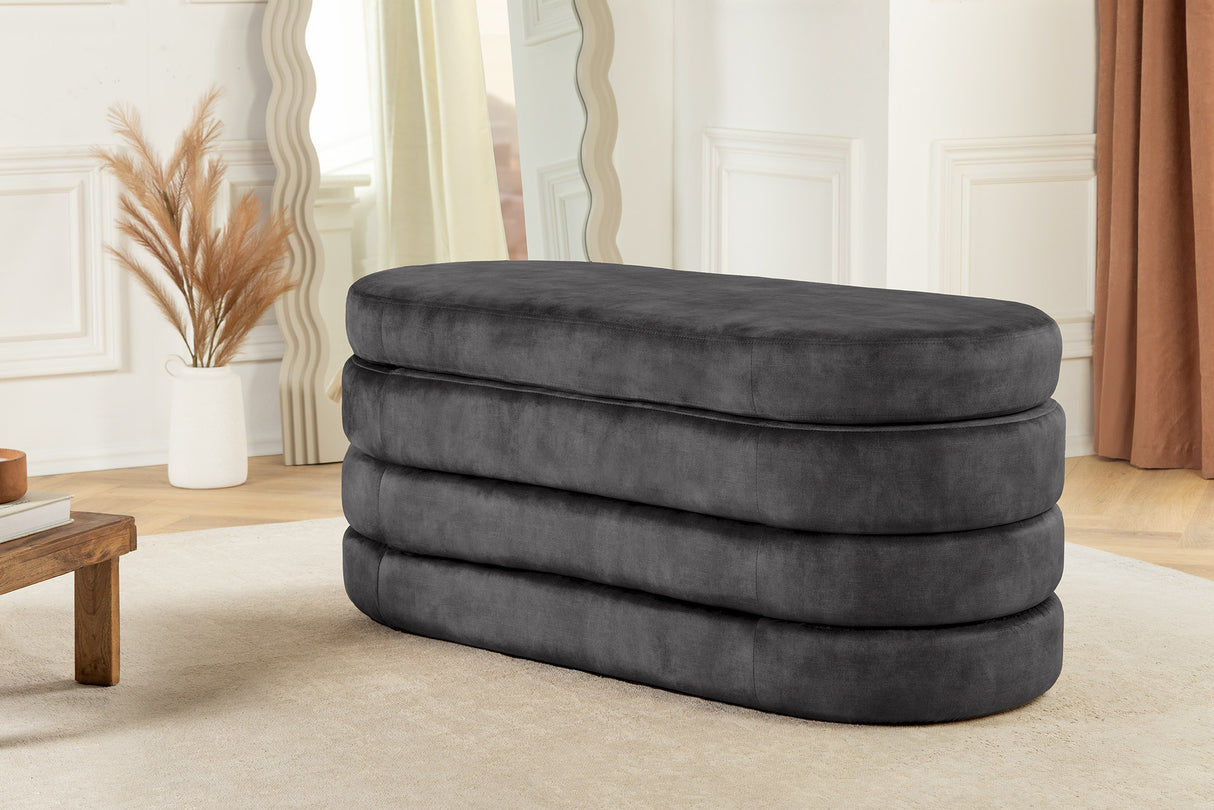 Polsterbank VOQUE 115cm Samt grau