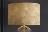 Tischleuchte CLASSICO 50cm Lampenschirm weiß golden Glas transparent gold