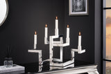 Candleholder ABSTRACT 50cm 5 flames silver