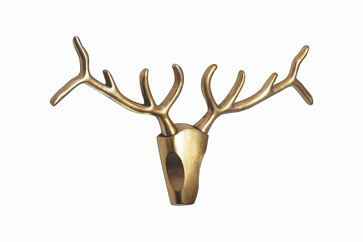 Hirschgeweih VEADO 90cm Aluminium gold