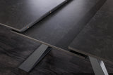 Dining table CONCORD 180-230cm extendable marble look graphite ceramic tempered glass