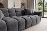 Sofa CLOUD 260cm 3-Sitzer XXL Samt grau