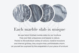 Side table ELEMENTS set of 2 marble grey