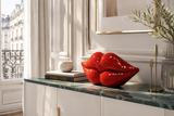 Deko DISCO LIPPEN 35cm Mosaik rot