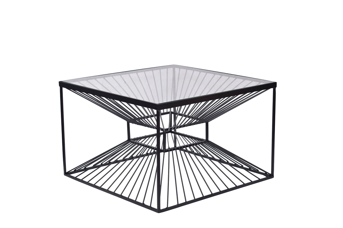 Konferenční stolek ILLUSION 60cm – transparentní/černý