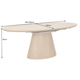 Dining table UNIQUE 160-200cm extendable oak wood verneered