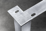 U-förmige Beine 70cm, 2er-Set für Esstische, gebürstete Edelstahlbeine ohne Tischplatte.