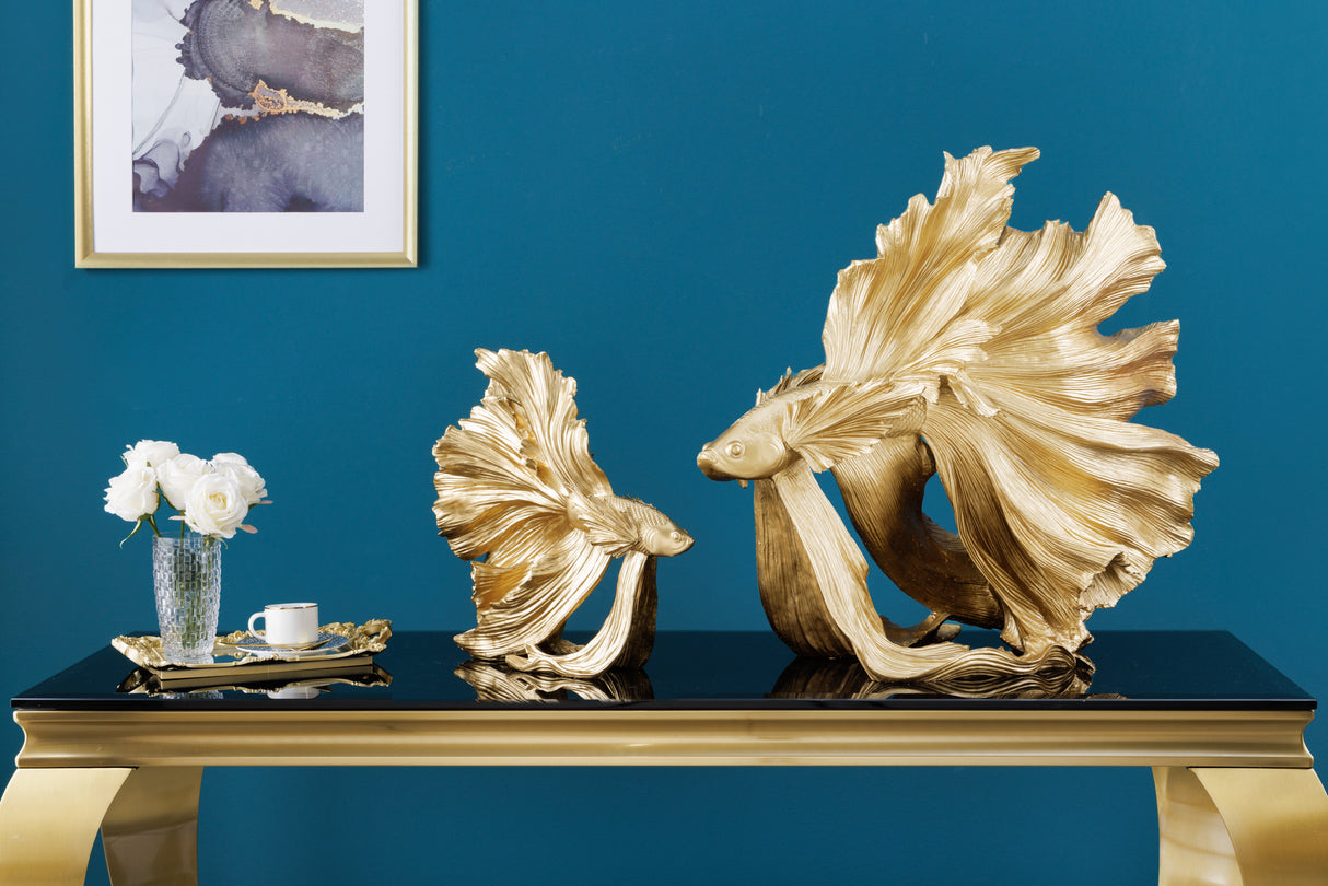 Decoration fish CROWNTAIL 35cm polyresin gold