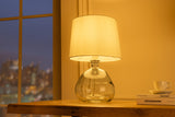 Table lamp CLASSIC 40cm white lampshade recycled glass