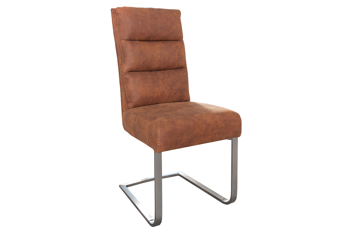 Cantilever chair COMFORT microfibre vintage light brown