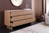 Sideboard SAVOY 150cm 3D natural w/ travertine marble ceramic top