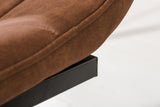 Cantilever chair MIAMI microfibre brown