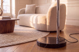 Floor lamp BIG BOW 170-210cm chrome w/ marble base