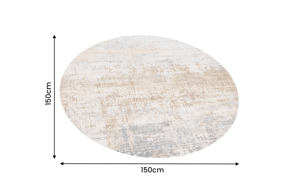 Carpet DESERT PATINA 150cm round patina-inspired pattern  sand greige taupe