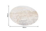 Carpet DESERT PATINA 150cm round patina-inspired pattern  sand greige taupe