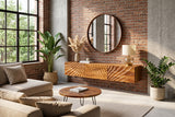 TV-Board SCORPION 160cm 3D hanging lowboard mango wood brown