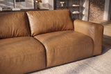 Sofa BIG GEORGE 245cm 3-seater leather cognac