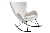 Rocking chair SCANDINAVIA SWING bouclé white