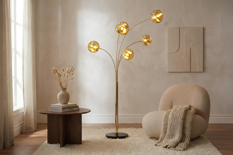 Floor lamp LIQUID DIAMOND gold 200cm