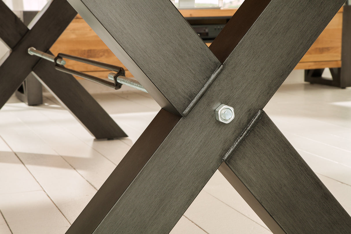 Dining table THOR 240cm X-legs wild oak industrial