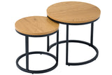 Side table ELEGANCE 45cm set of 2 wild oak look