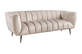 Sofa NOBLESSE 225cm 3-Sitzer Struktursamt champagner