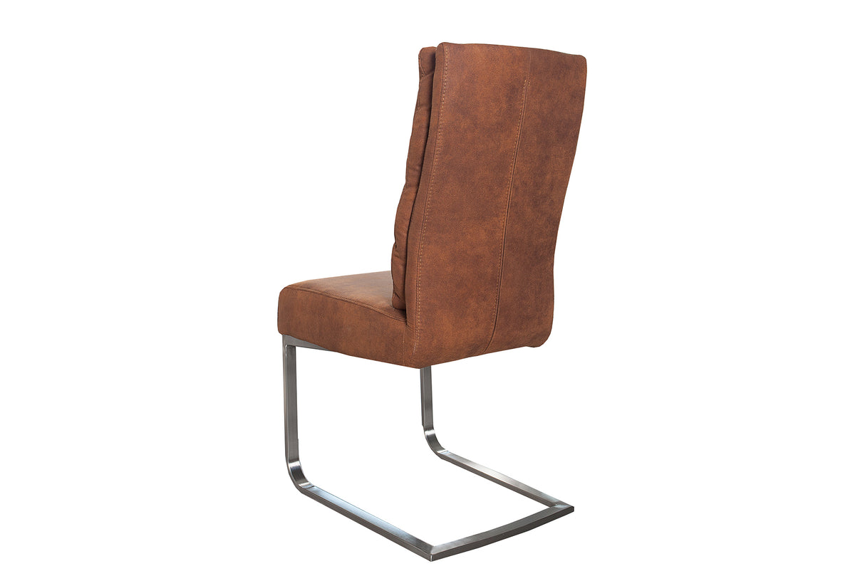 Cantilever chair COMFORT microfibre vintage light brown