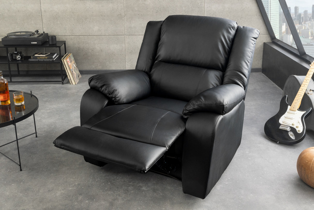 Cinema armchair HOLLYWOOD artificial leather black