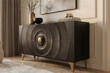 Sideboard GOLDEN SUNSET 140cm 3D mango wood black