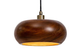 Pendant Lamp ALVA 25cm iron and acacia wood natural