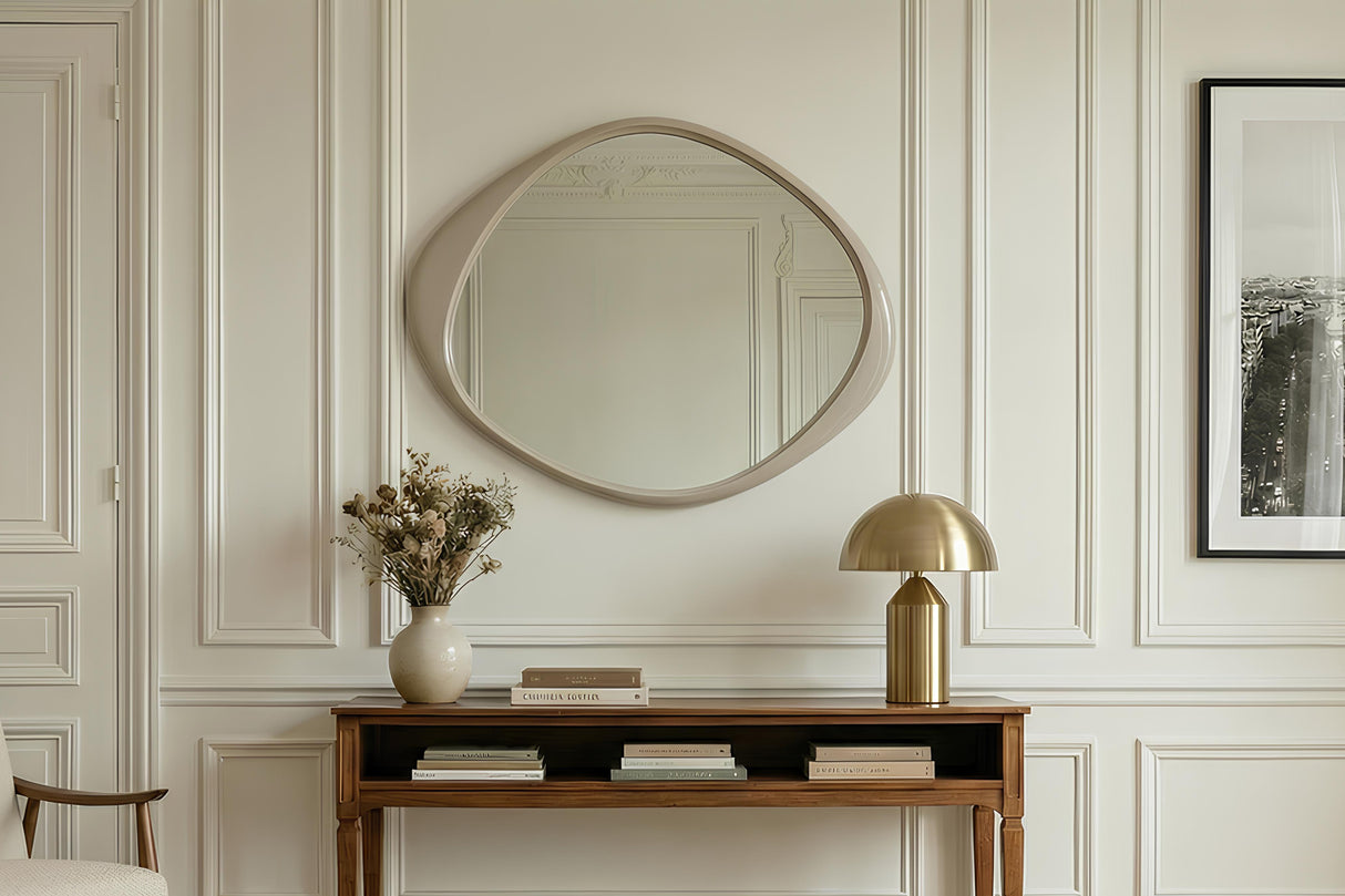 Wall mirror ORGANIC 90cm greige