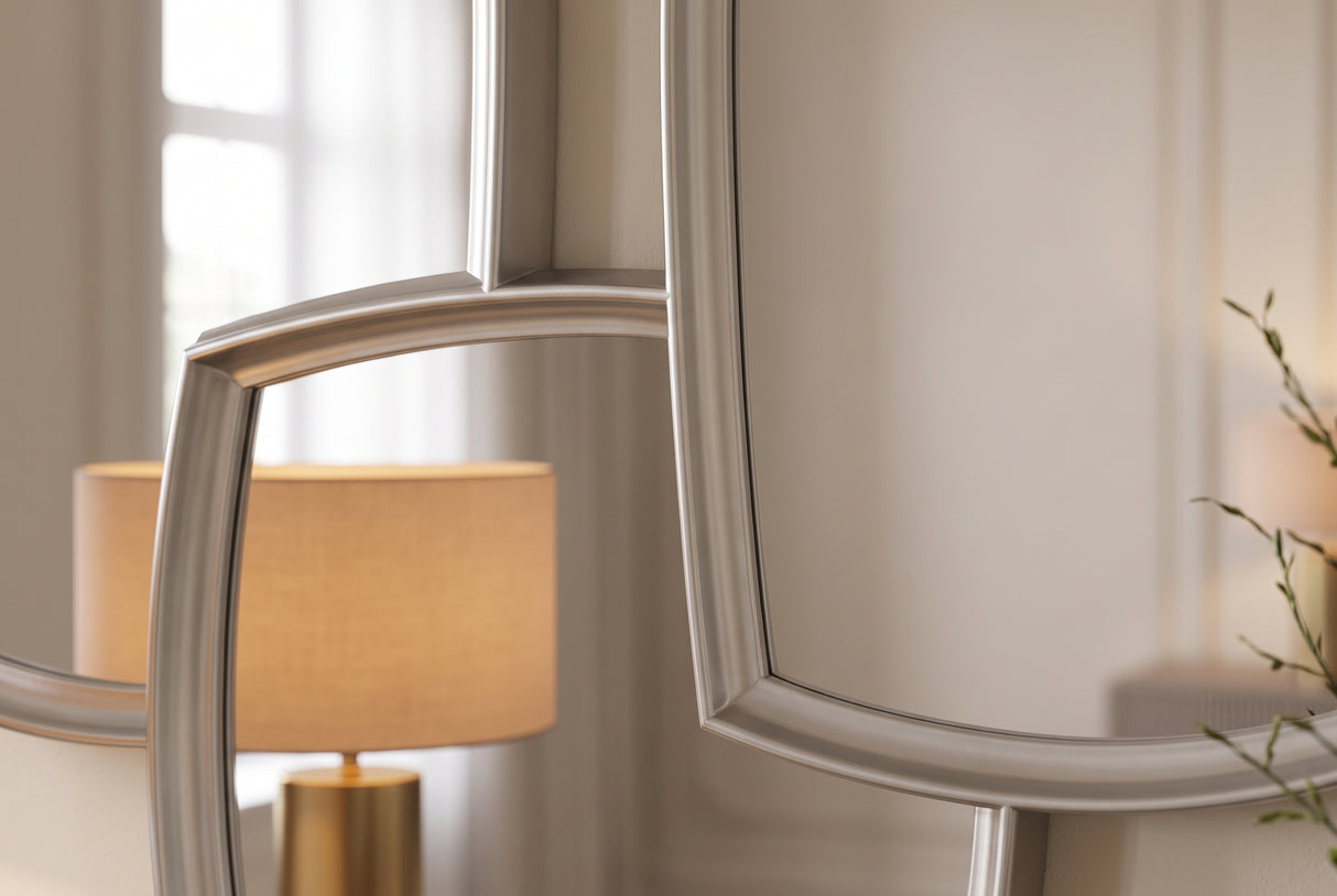 Wandspiegel QUADRA 90cm silber
