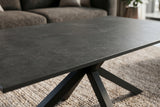 Couchtisch GALAXIE 100cm mit Sternengestell Keramik grau