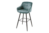 Bar chair EUPHORIA 74cm velvet teal