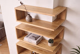 Corner shelf SURREAL 55/60/65cm set of 3 mango wood natural