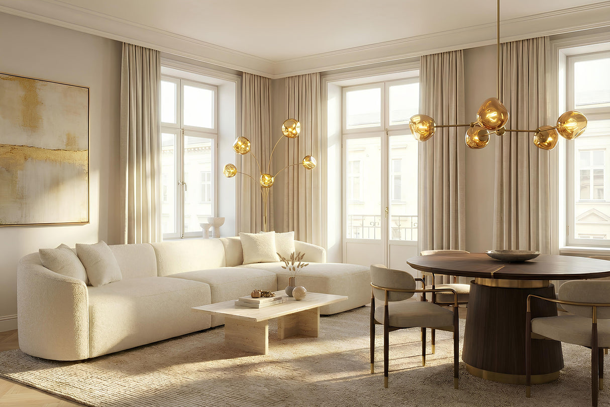 Floor lamp LIQUID DIAMOND gold 200cm