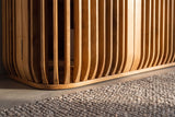 Sideboard SCULPTURA 170cm offene Lamellenfront abgerundete Kanten Mangoholz natur