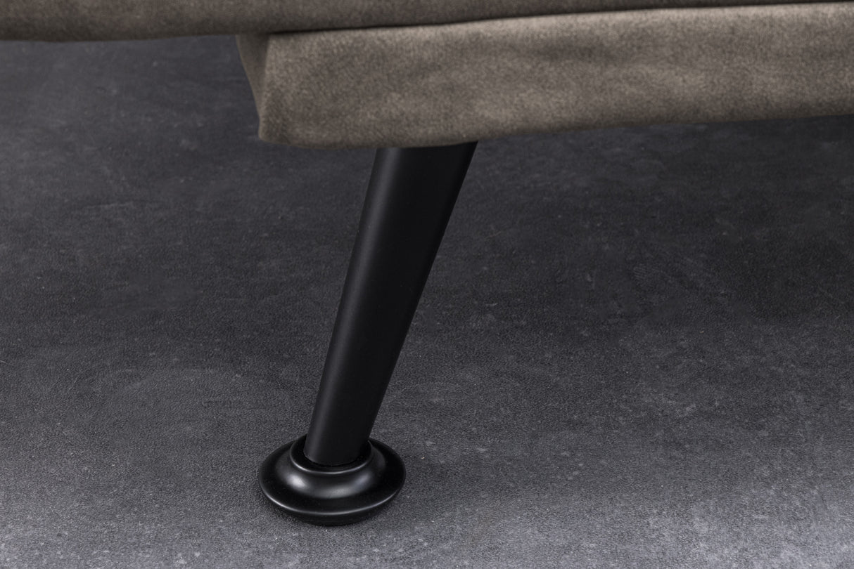 Sofa bed JAZZ 195cm 3-seater microfibre taupe